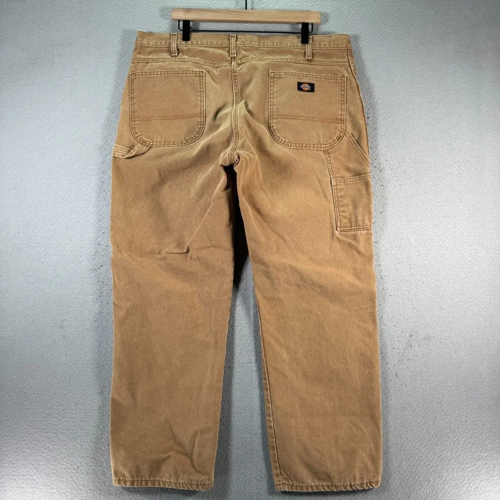 Vintage Dickies Canvas Carpenter Pants Mens 40x30 Brown Classic‎ Workwear Y2K